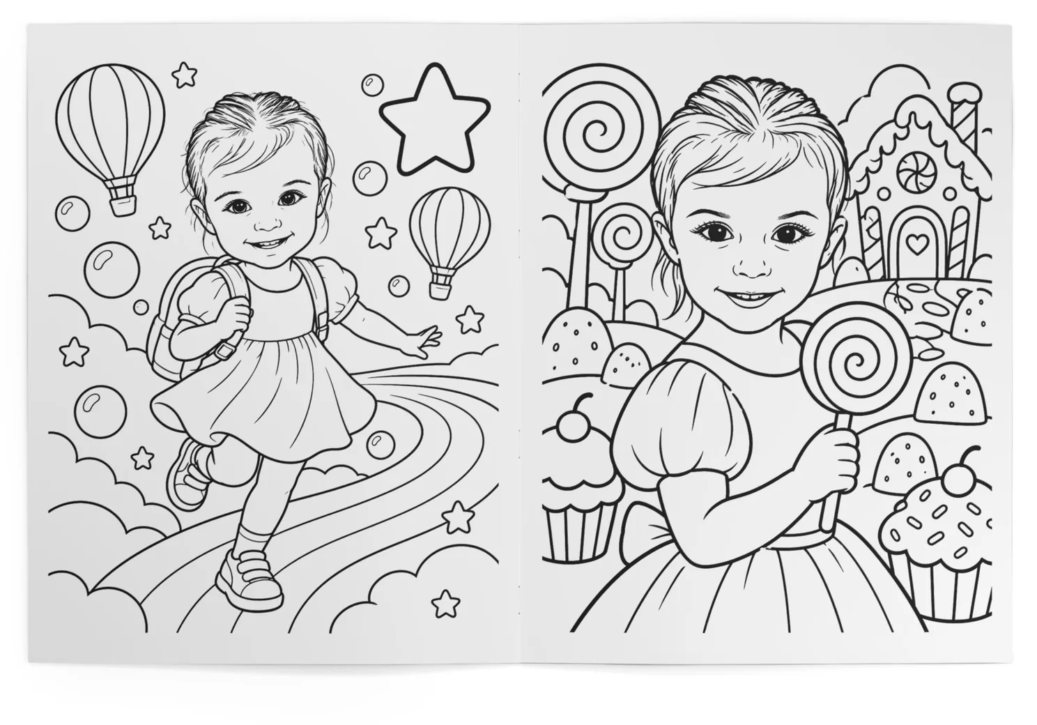 The book open at the rainbow road and the candy land pages