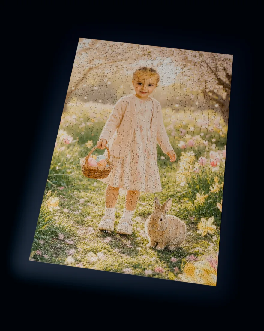 Easter Meadow printed as a 1,014-piece jigsaw puzzle