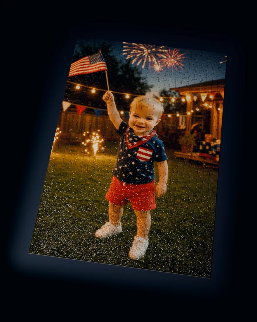 Fourth of July printed as a 1,014-piece jigsaw puzzle