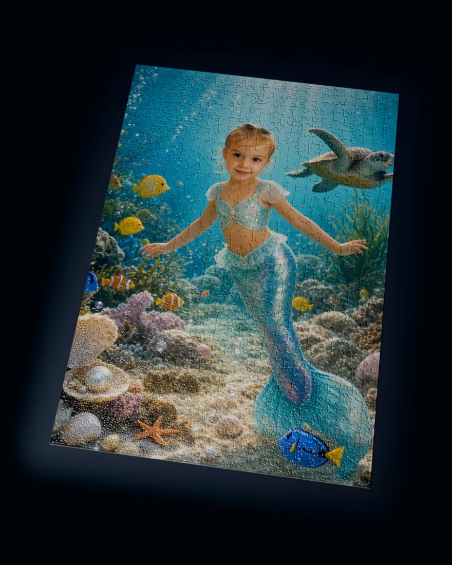Mermaid Lagoon printed as a 1,014-piece jigsaw puzzle