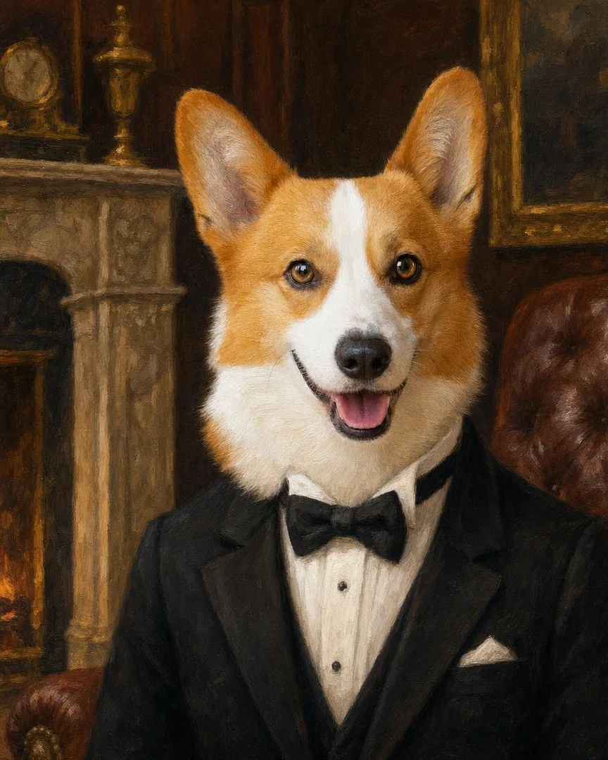 The Distinguished Gentleman pet portrait