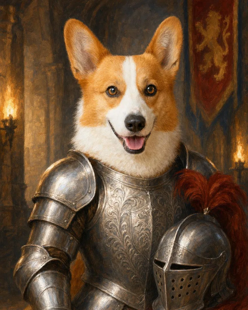 The Knight pet portrait