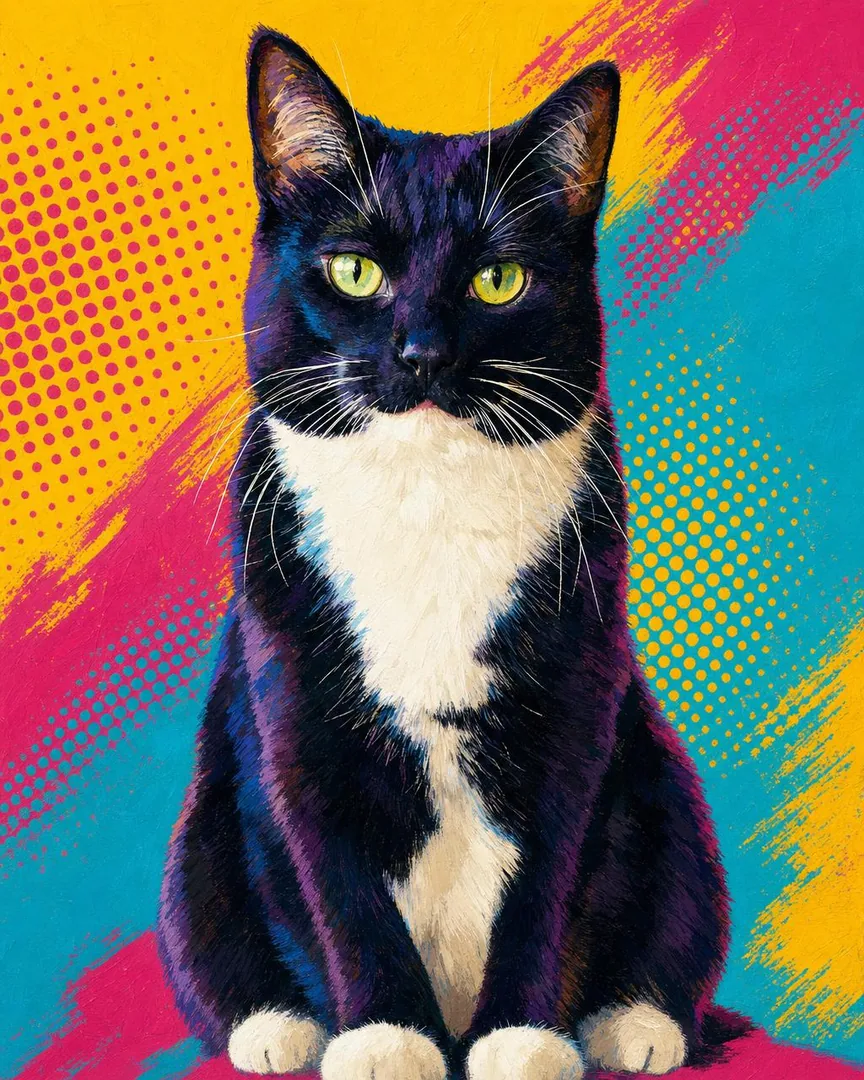 Pop Art Icon pet portrait