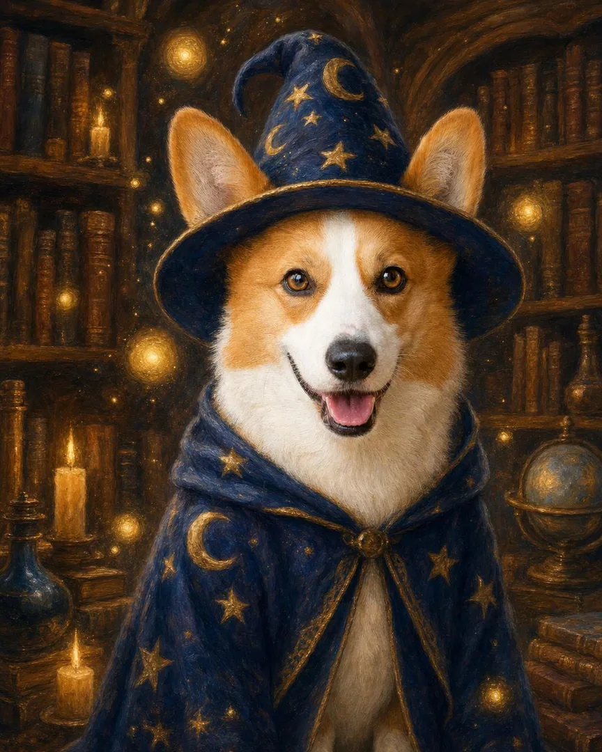 The Sorcerer pet portrait