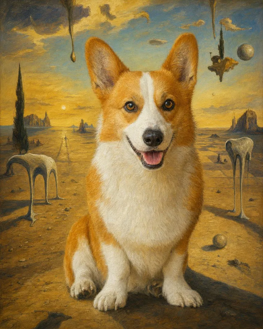 Surreal Dreamscape pet portrait
