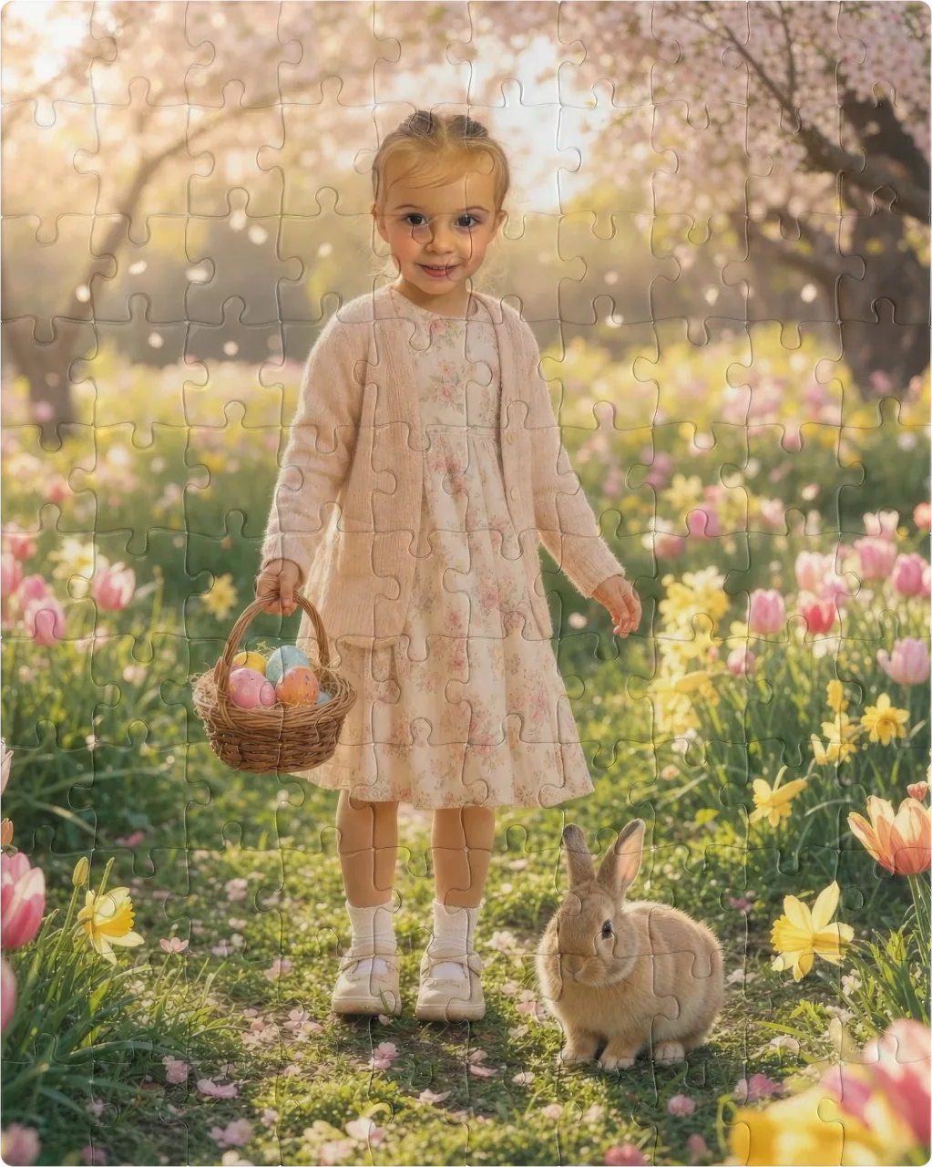 Easter Meadow as a 110 pieces puzzle