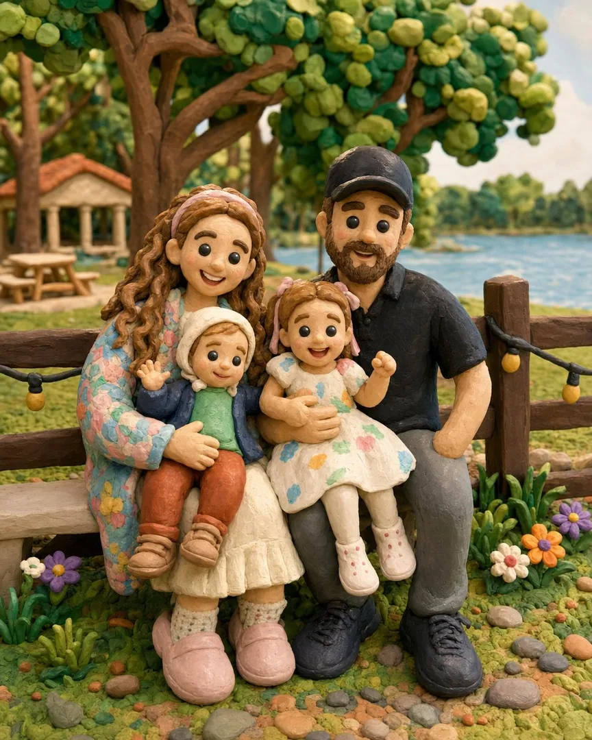 Clay Crew family portrait style