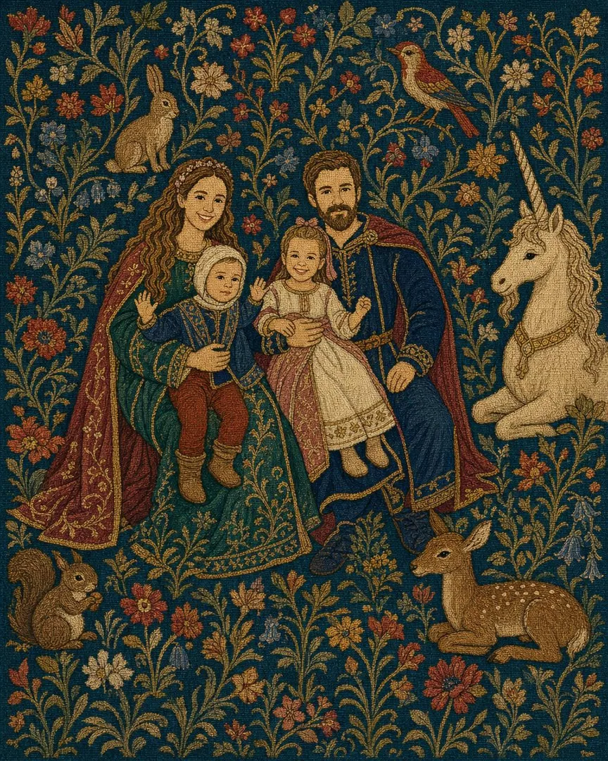 Woven Family Saga family portrait style