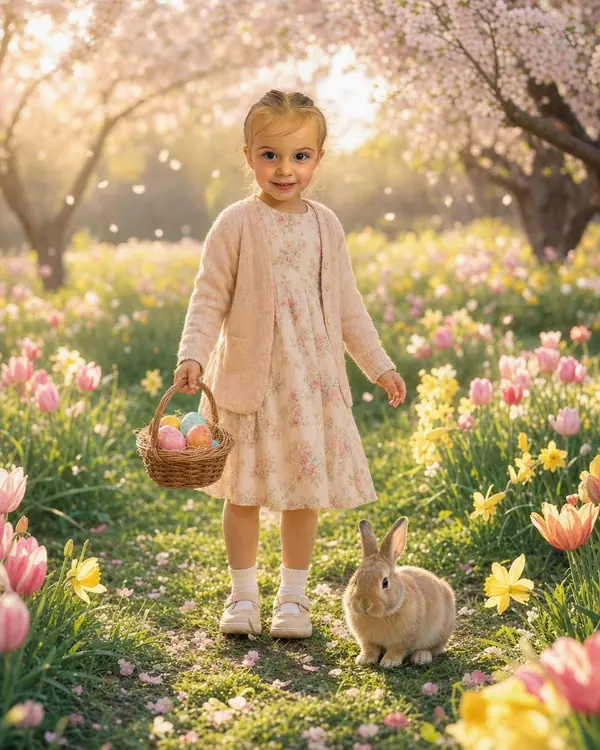 Easter Meadow personalized puzzle theme