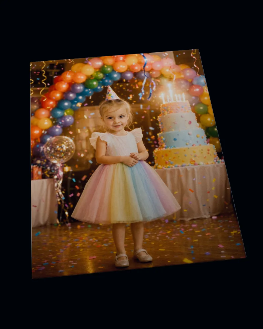 Birthday Bash printed on a soft fleece blanket