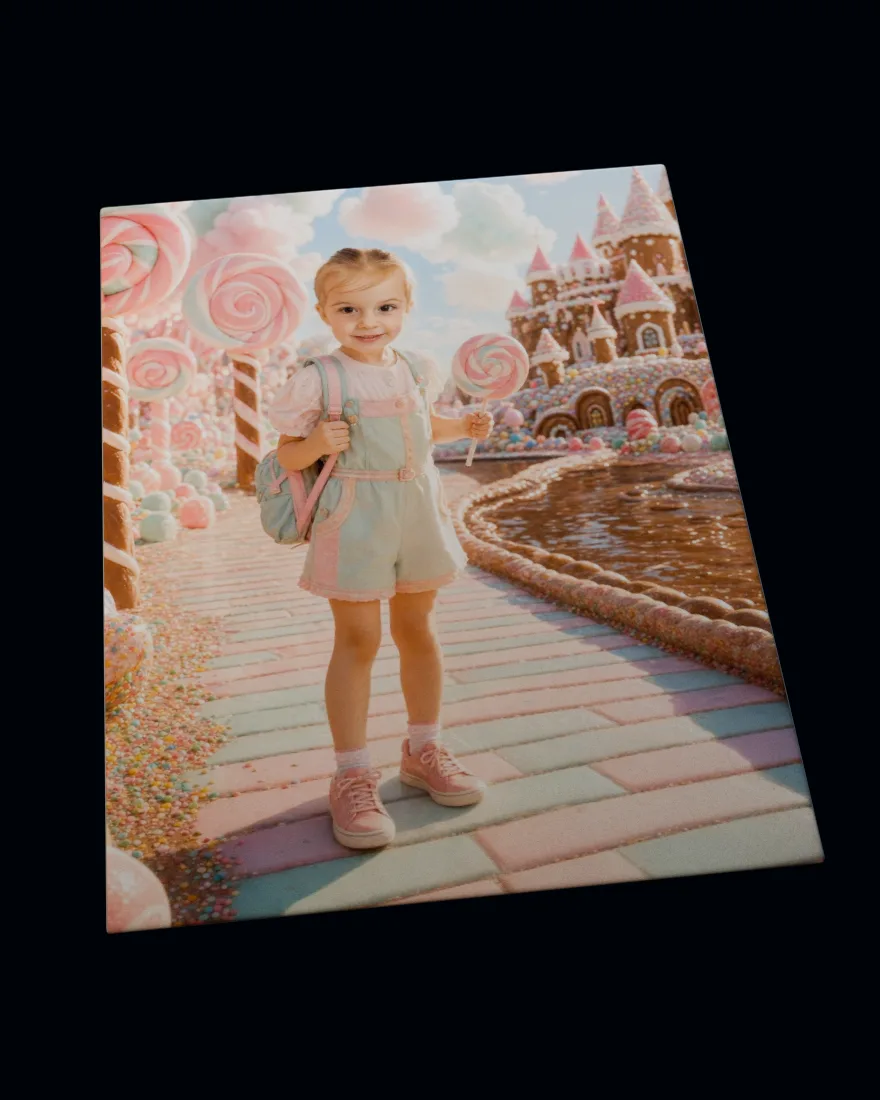 Candy Kingdom printed on a soft fleece blanket