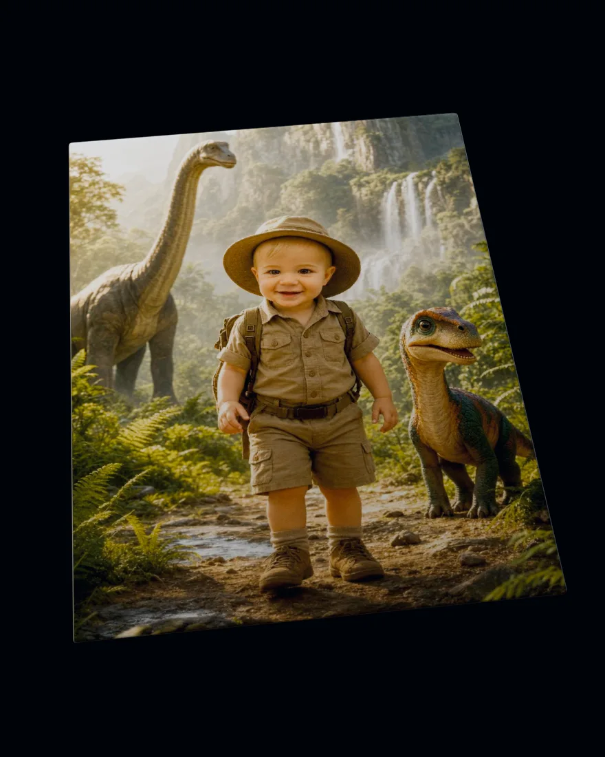 Dino Expedition printed on a soft fleece blanket
