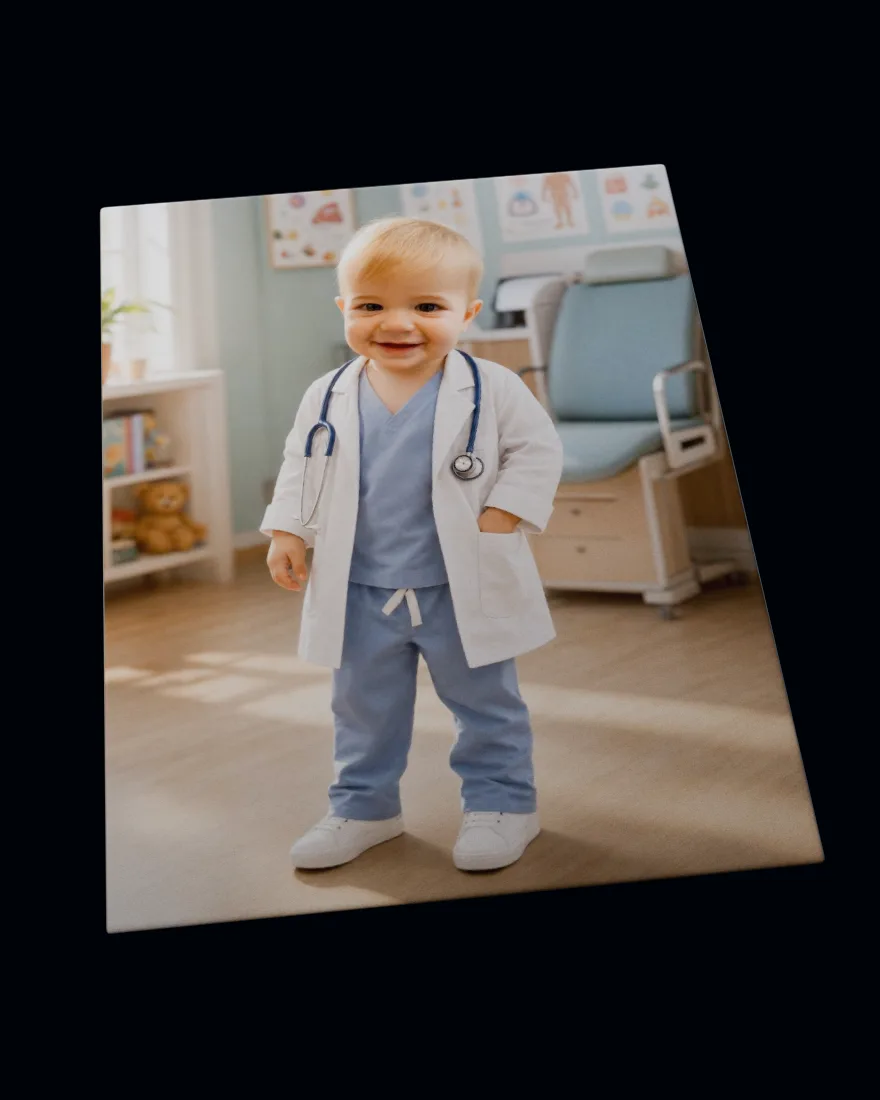 Little Doctor printed on a soft fleece blanket