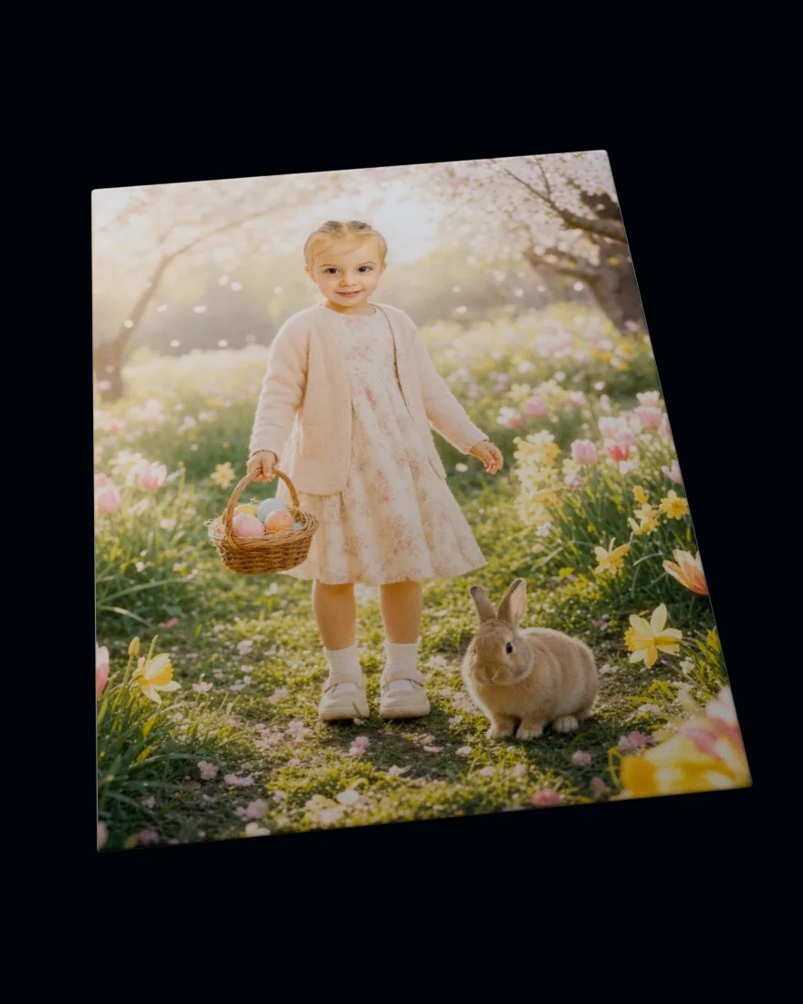 Easter Meadow printed on a soft fleece blanket