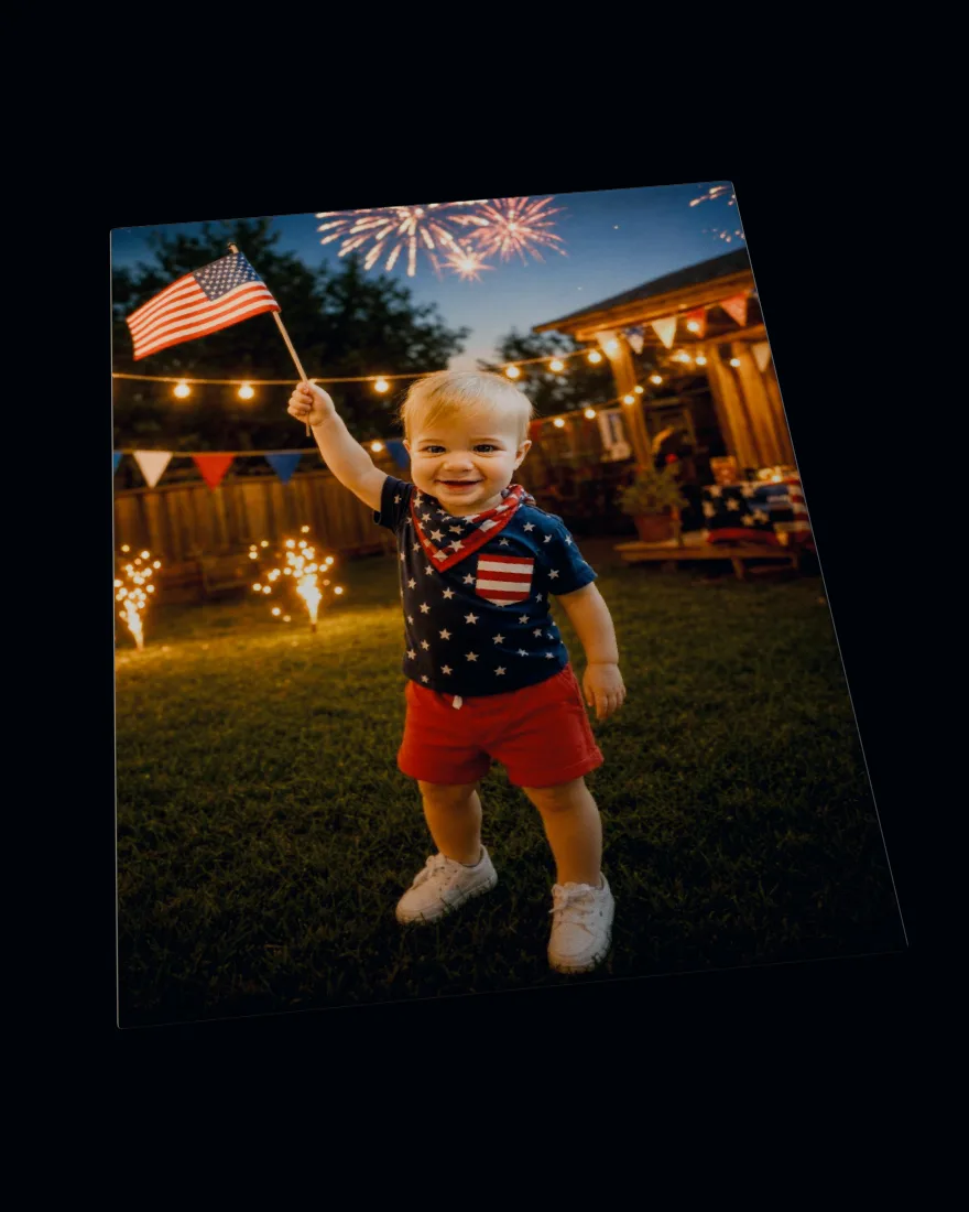 Fourth of July printed on a soft fleece blanket