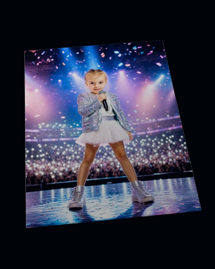 Pop Star printed on a soft fleece blanket