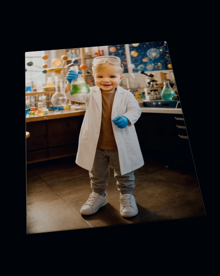 Super Scientist printed on a soft fleece blanket