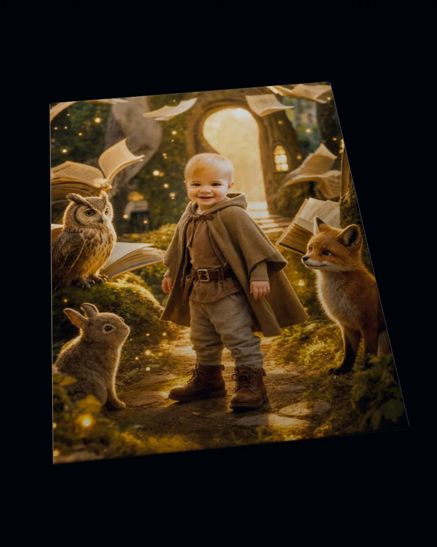 Storybook Land printed on a soft fleece blanket