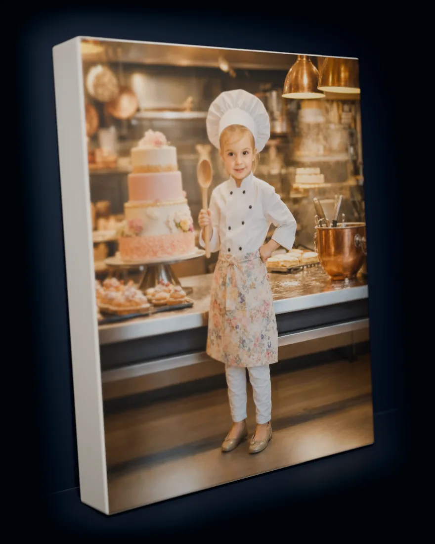 Head Chef printed as a gallery-wrapped matte canvas