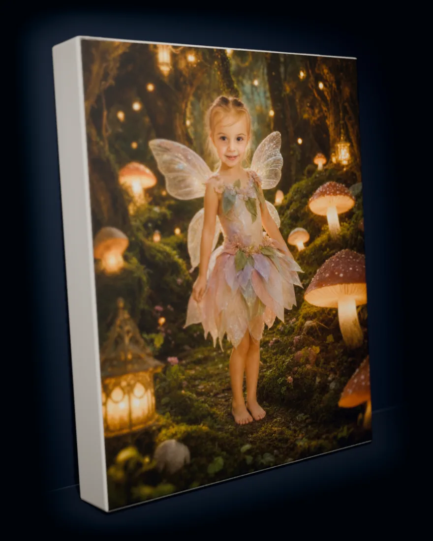 Fairy Forest printed as a gallery-wrapped matte canvas