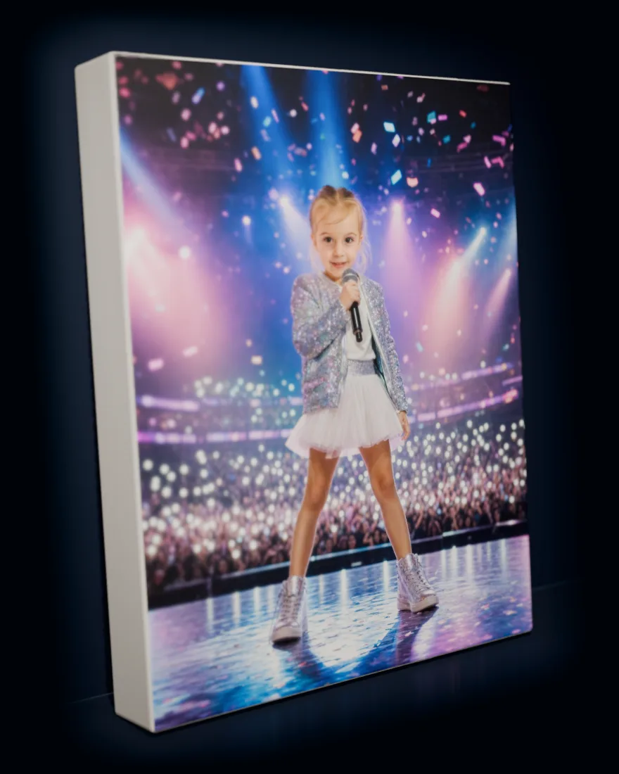 Pop Star printed as a gallery-wrapped matte canvas