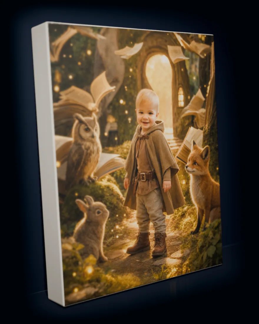 Storybook Land printed as a gallery-wrapped matte canvas
